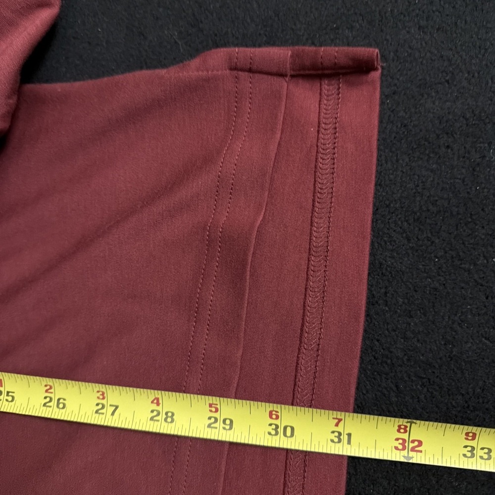 LL Bean Vintage Burgundy Pima Cotton Long Sleeve Polo Shirt Men's Size M 0FFK3 - Picture 9 of 9